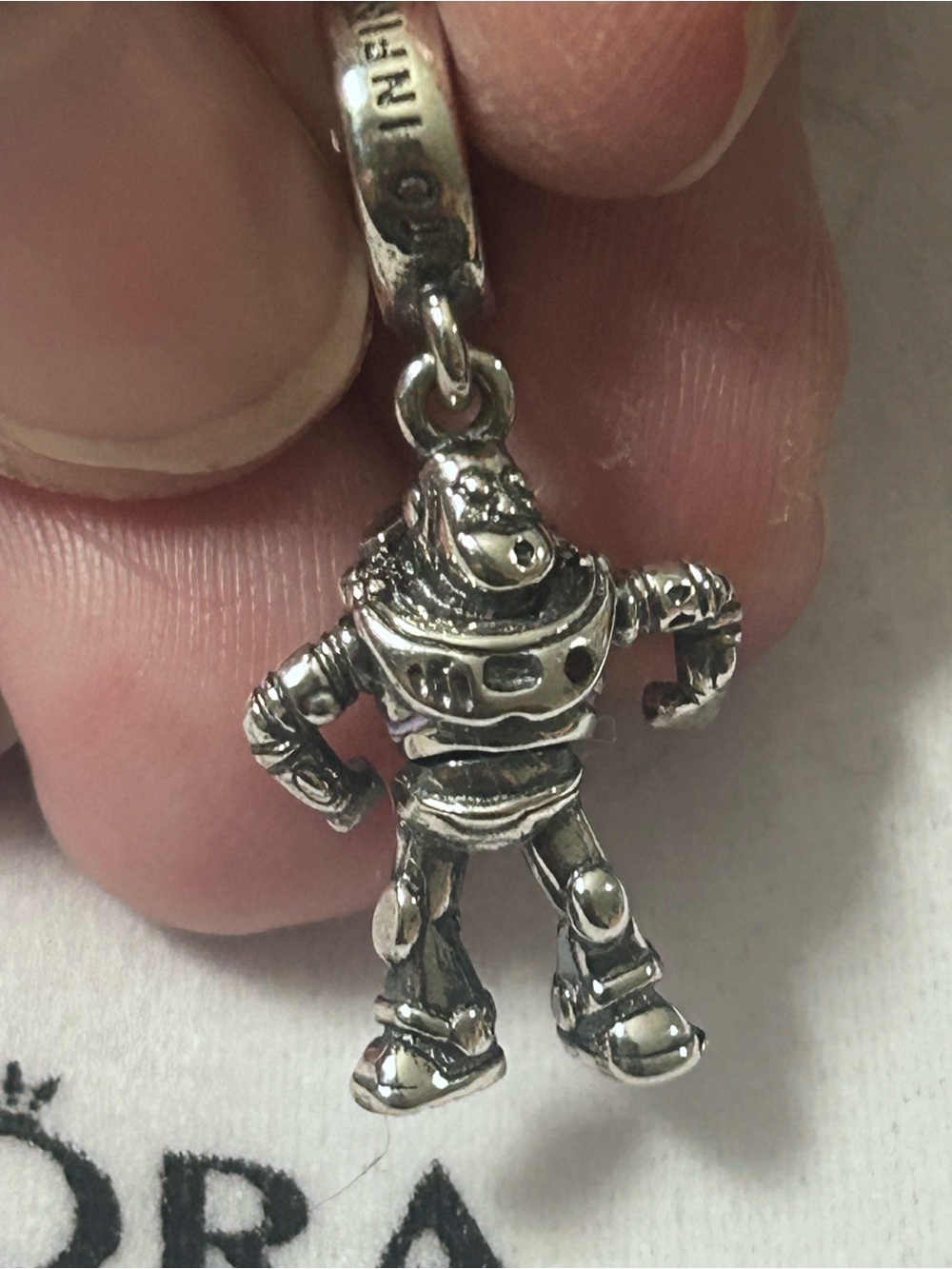 Pandora Disney Pixar Buzz Lightyear Sterling Silver Dangle Charm